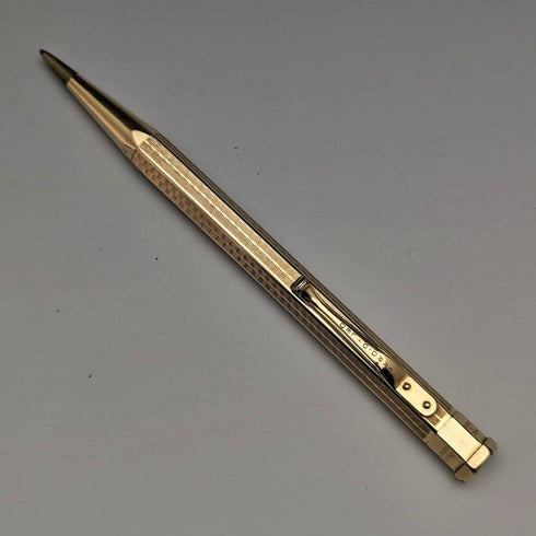 British Vintage Yard O Red Rolled Gold Hexagon Propelled Pencil